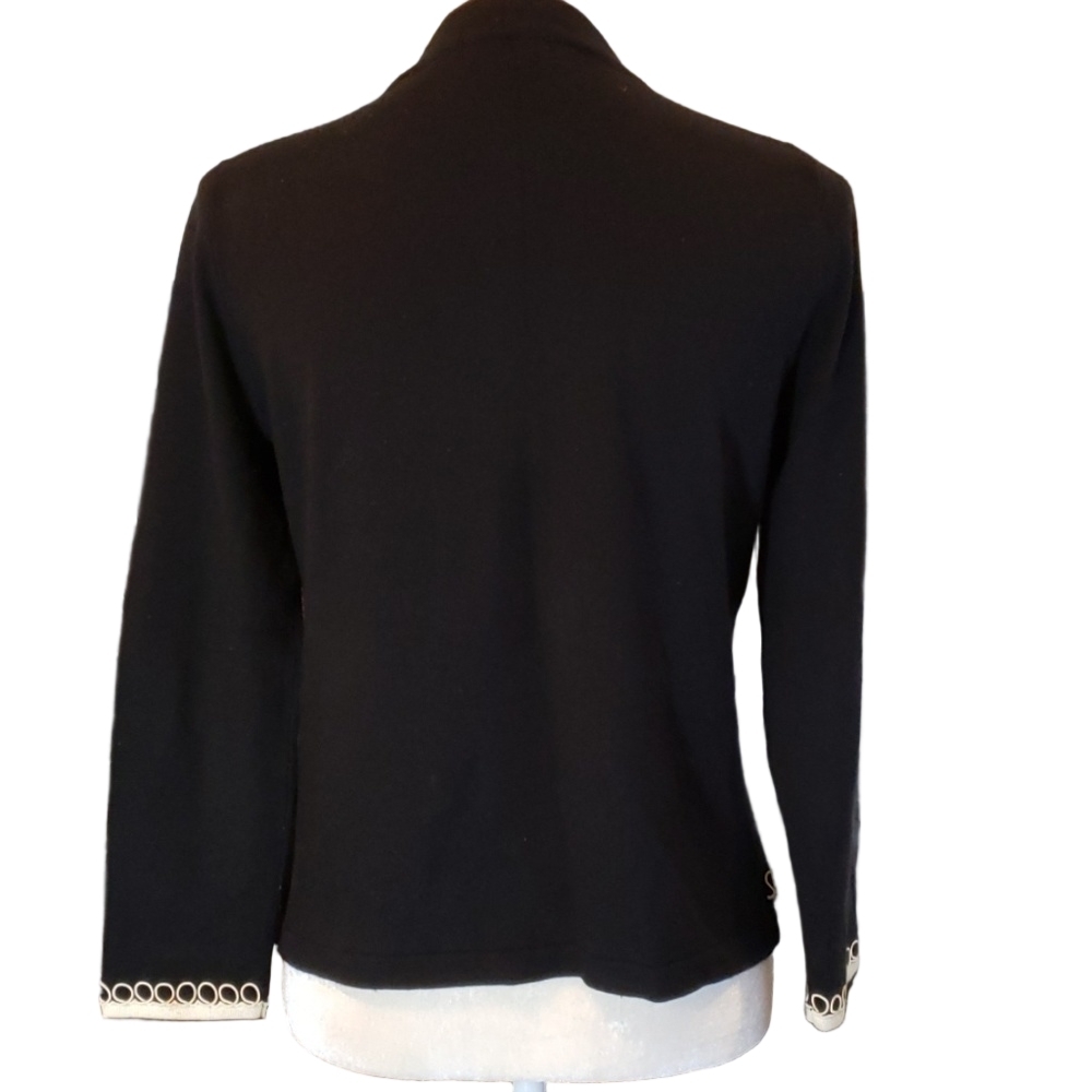 Dlg Petite Black Zip Up Sweater Cardigan PXS EUC - Picture 2 of 8